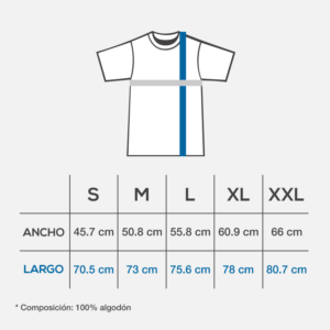 Tallas t-shrit personaliza tu camiseta