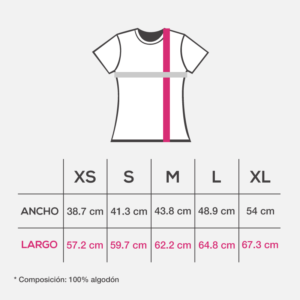 Tallas camiseta mujer